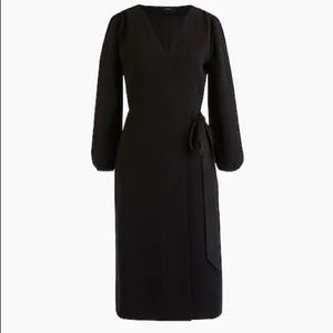 J.Crew NWT Wrap dress in 365 crepe in Black
